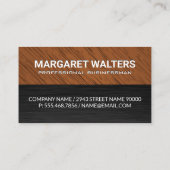 Monogram | Weekvorm van hout Visitekaartje (Achterkant)