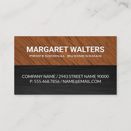 Monogram | Weekvorm van hout Visitekaartje (Achterkant)