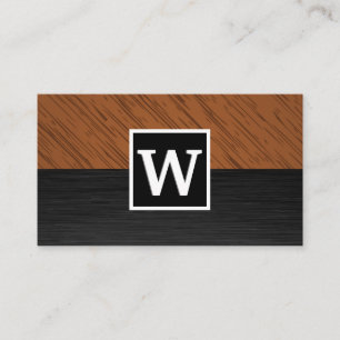 Monogram   Weekvorm van hout Visitekaartje