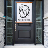 Monogram Welkome Aangepaste kleuren Hangend Wandkleed