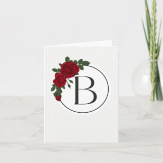 Monogram Wenskaart - Letter B Kaart