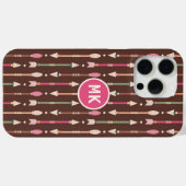 Monogram Western Boho Arrows Desert Cowgirl Case-Mate iPhone Case (Achterkant (horizontaal))