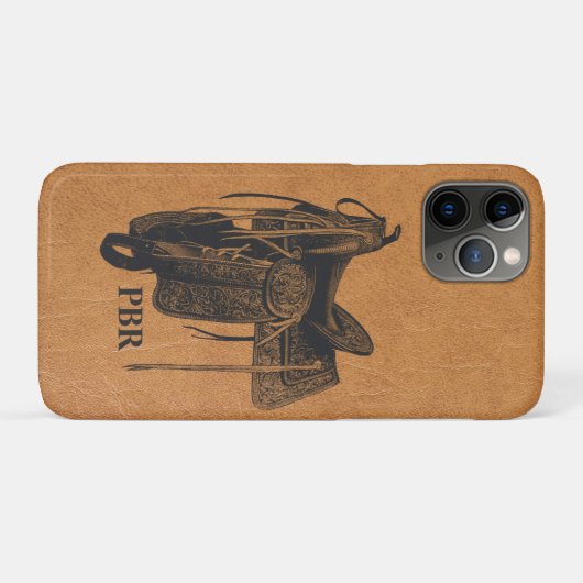  monogram Western paard Case-Mate iPhone Case (Achterkant (horizontaal))