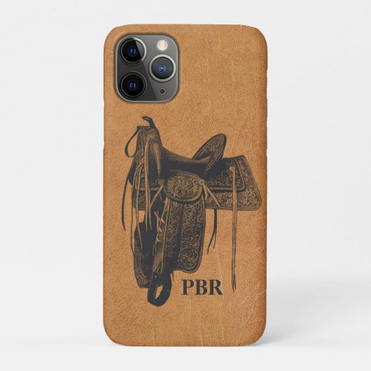 monogram Western paard Case-Mate iPhone Case (Achterkant)