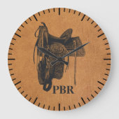  monogram Western paard Grote Klok (Voorkant)