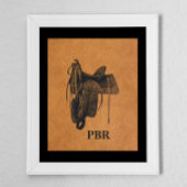 monogram Western paard Poster