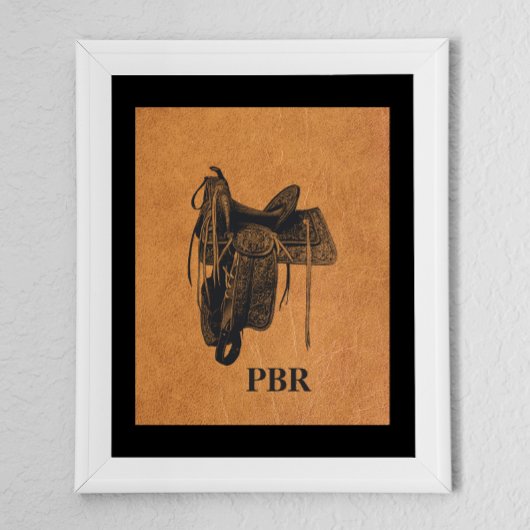 monogram Western paard Poster