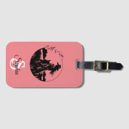 Monogram Western Paardenpaard Cowgirl Elegant Bagagelabel