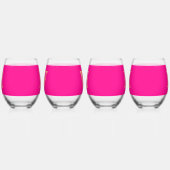 Monogram Westerne Retro Hot Roze Matching Wijnglas Zonder Voet (Links)