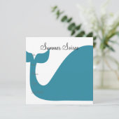 Monogram Whale Kaart (Staand voorkant)