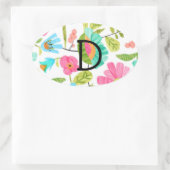 Monogram Whimsical Custom Flower Sticker Pattern (Tas)