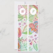Monogram Whimsical Flowers Twee Bladwijzer (Voorkant)