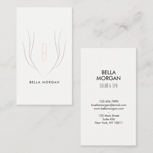 Monogram Whimsical Visitekaartje (Voorkant / Achterkant)