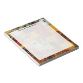 Monogram Whimsical Volkskunst Halloween Patch Notitieblok (Schuin)