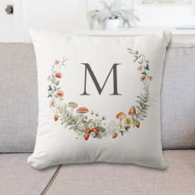 Monogram Whimsical Waterverf Bloemige Botanische 