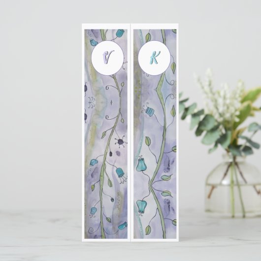 Monogram Whimsy Floral Twee Bladwijzer (Staand voorkant)