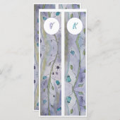 Monogram Whimsy Floral Twee Bladwijzer (Voorkant / Achterkant)
