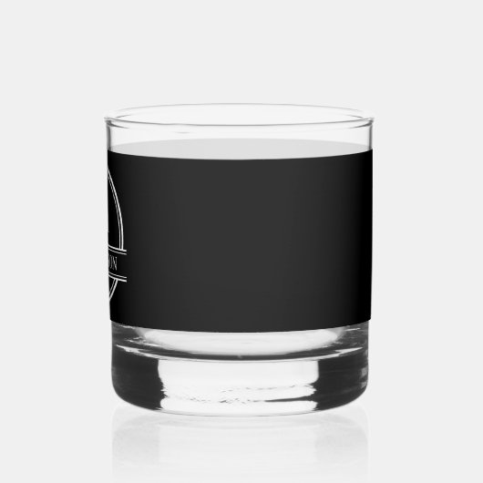 Monogram Whiskey Glas Classy Zwart-wit (Links)