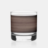 Monogram Whiskey glas rustiek hout (Achterkant)