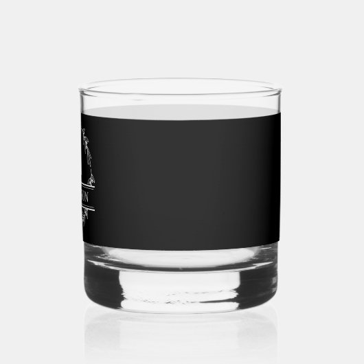 Monogram Whiskey Glas Zwart-wit (Links)