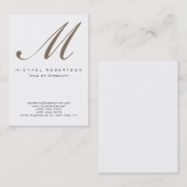 Monogram White beige Unique Chubby Visitekaartje (Voorkant / Achterkant)