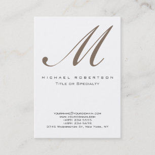 Monogram White beige Unique Chubby Visitekaartje