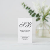 Monogram White Black Consultant Visitekaartje (Staand voorkant)