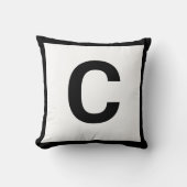 MONOGRAM WHITE BLACK DOUBLESIDED Cushion Pillow Kussen (Voorkant)