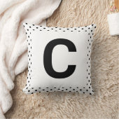 MONOGRAM WHITE BLACK SPOT DOUBLESIDED Cushion Kussen (Deken)