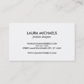 Monogram White Box Chevron Metallic Pattern Visitekaartje (Achterkant)