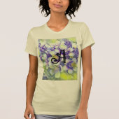 Monogram White Cherry Blossom Waterverf T-shirt (Voorkant)