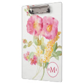 Monogram | White Daisy on Blue Klembord (Links)