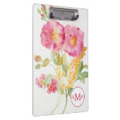 Monogram | White Daisy on Blue Klembord (Rechts)