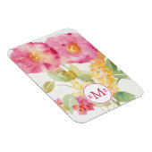 Monogram | White Daisy on Blue Magneet (Rechterzijde)