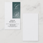 Monogram White Dark Slate Grey Visitekaartje (Voorkant / Achterkant)