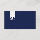 Monogram White Donkerblauw schoon Visitekaartje (Achterkant)