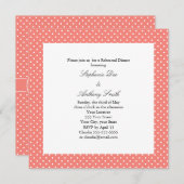 Monogram White en Coral Pink Pot Rehearsal Kaart (Voorkant / Achterkant)