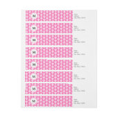 Monogram White en Hot Pink Fleur de Lis Pattern (Vel)