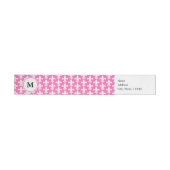 Monogram White en Hot Pink Fleur de Lis Pattern (Individueel)