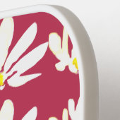 Monogram White Floral Daisy Pickleball Paddle (Links Detail)