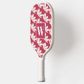 Monogram White Floral Daisy Pickleball Paddle (Links)