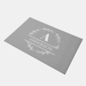 Monogram White Grey Doormat Deurmat (Schuin)