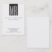 Monogram White Grey Stripe Chubby Visitekaartje (Voorkant / Achterkant)