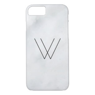 Monogram White Marble iPhone 8/7 Hoesje