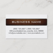 Monogram White Modern Leather Kijk Visitekaartje (Achterkant)