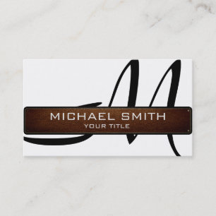 Monogram White Modern Leather Kijk Visitekaartje