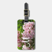 Monogram White Mountain Laurel Floral  Bagagelabel (Voorkant verticaal)