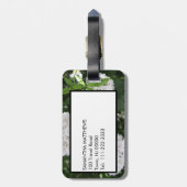 Monogram White Mountain Laurel Floral  Bagagelabel (Achterkant verticaal)