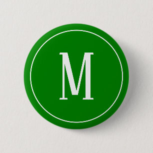 Monogram White op groene Button