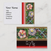 MONOGRAM WHITE PEARL PAPIER, GEWOON VISITEKAARTJE (Voorkant / Achterkant)